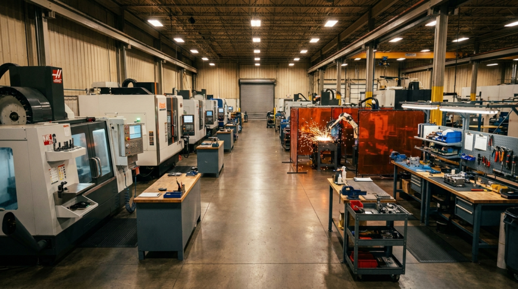 Metro Detroit manufacturing and skilled-trades floor — Integrity Staffing Group
