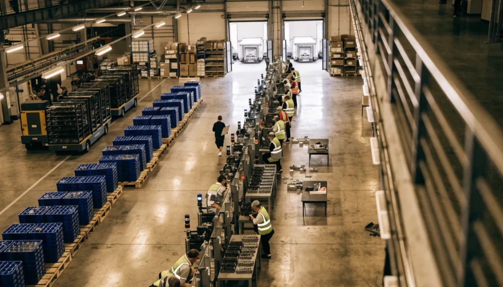 Production line adding stations and staged material during a ramp-up — Integrity Staffing Group